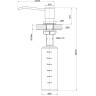 Дозатор LEMARK EXPERT LM8201PGR для жидких моющих средств врезной, грей